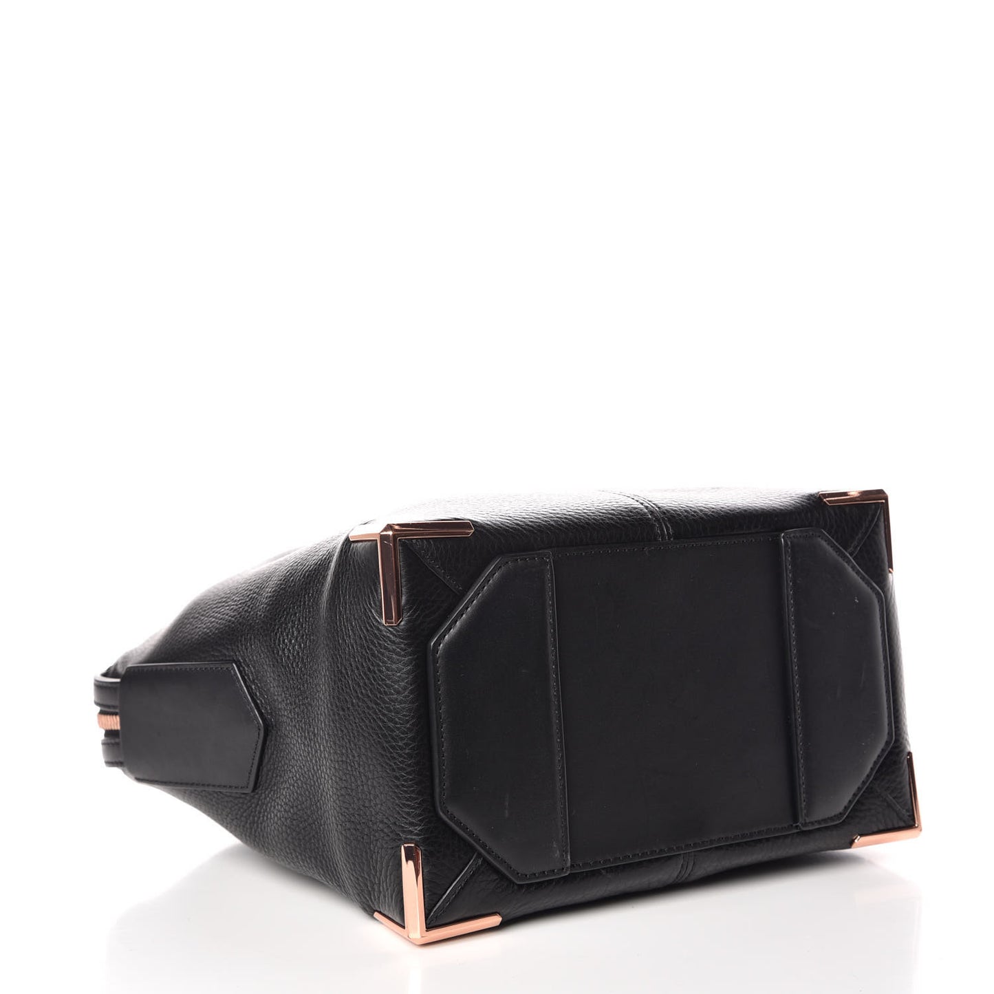 Pebbled Calfskin Small Emile Soft Black Rose Gold Hardware