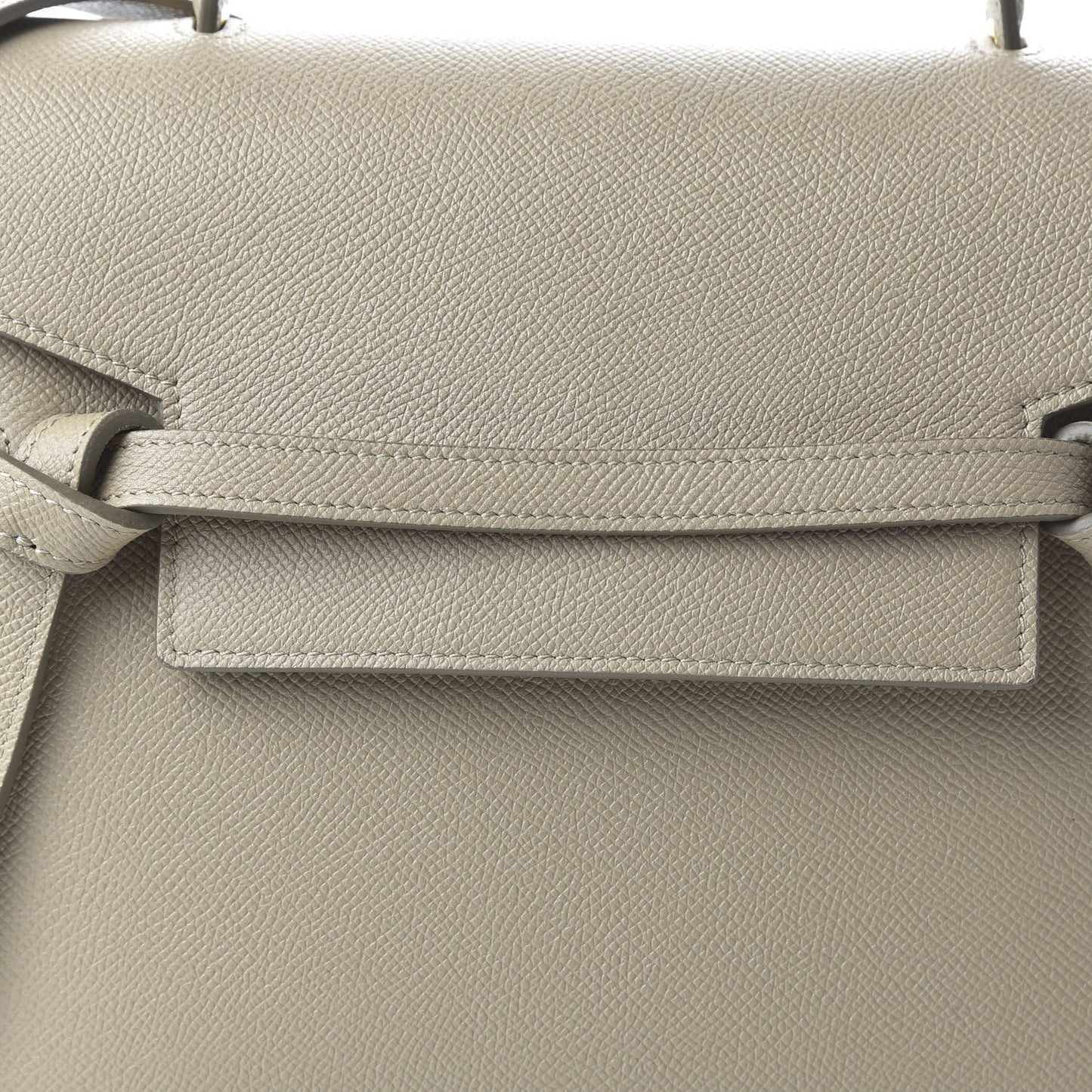 Grained Calfskin Micro Belt Bag Light Taupe
