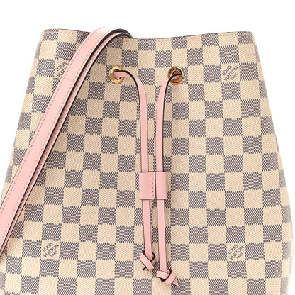 Louis Vuitton Damier Azur Neonoe MM Eau De Rose 7 of 9