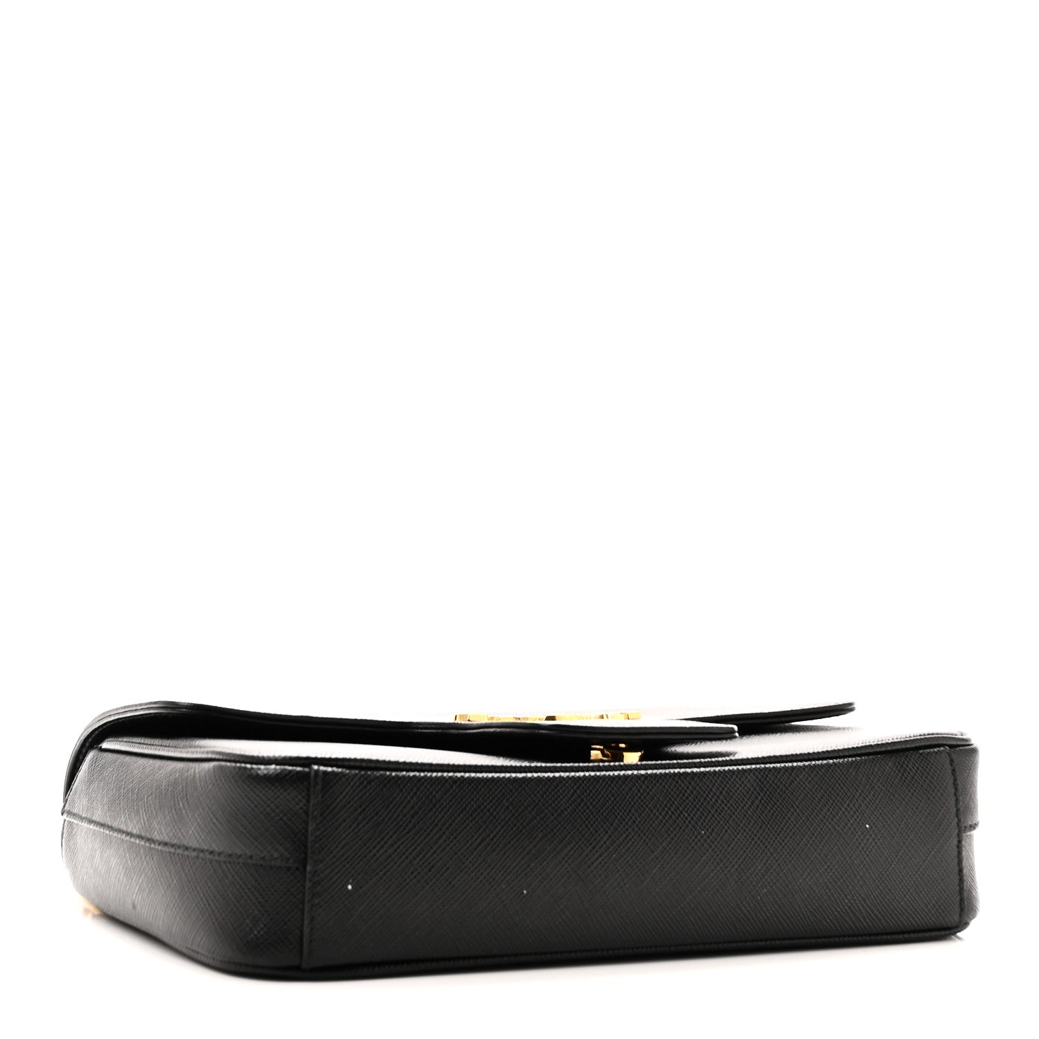 Prada Saffiano Flap Shoulder Bag Black 4 of 9