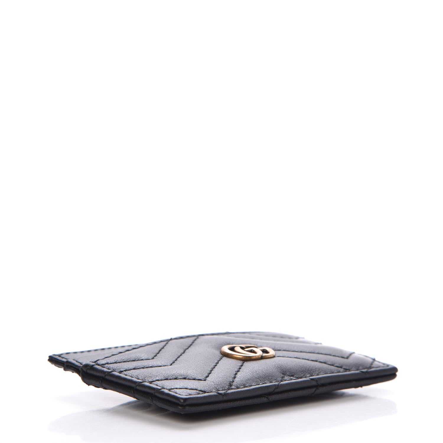 Gucci Calfskin Matelasse GG Marmont Card Holder Black 4 of 7