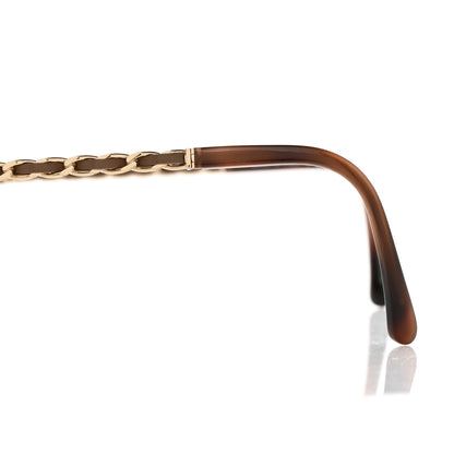 Chanel Acetate Metal Lambskin Chain Square Sunglasses 5210-Q Brown 9 of 10