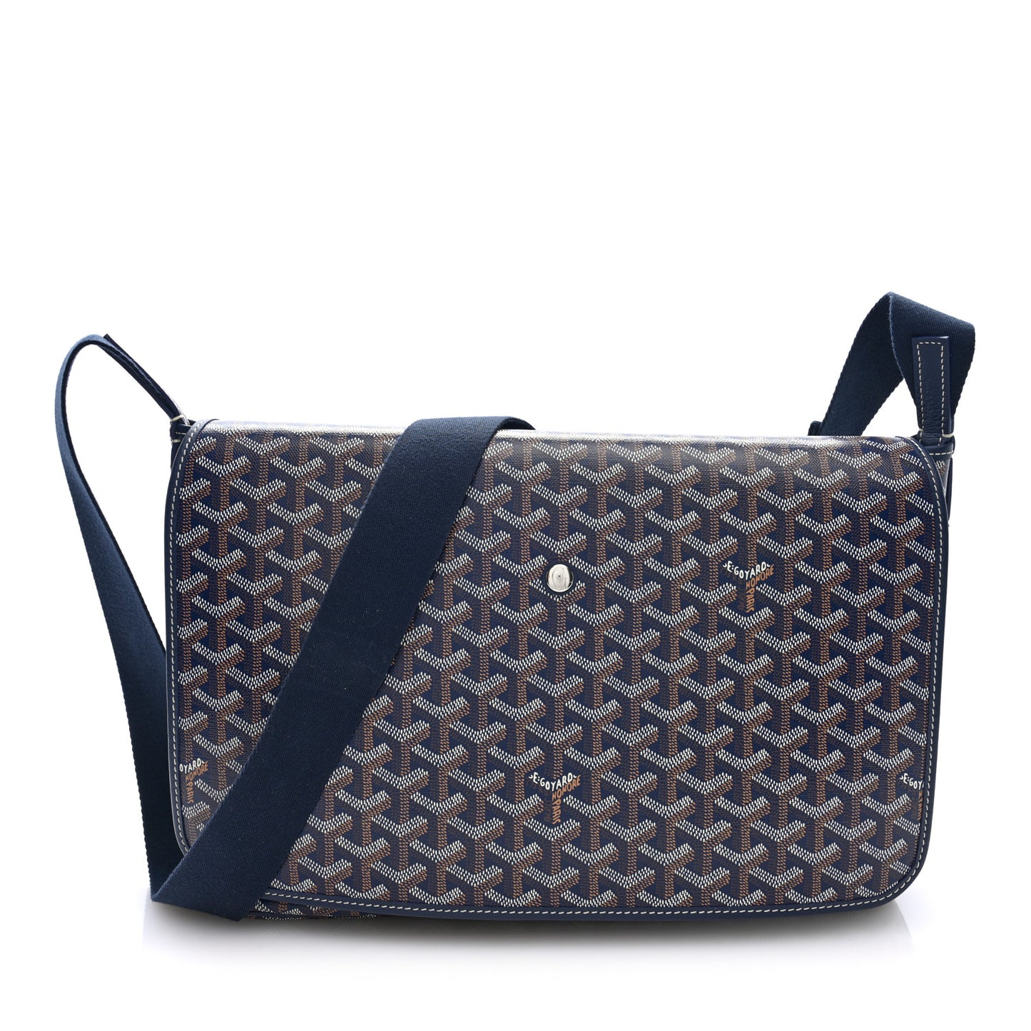 Goyardine Capetien Messenger Bag Navy