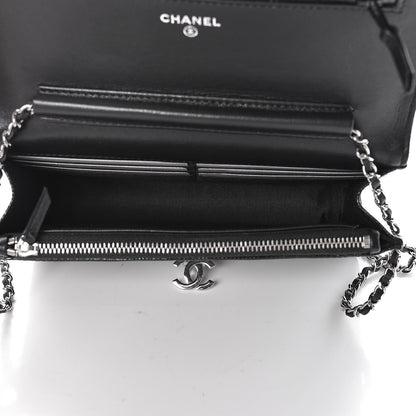 Chanel Lizard Golden Class Wallet on Chain WOC Black 5 of 11