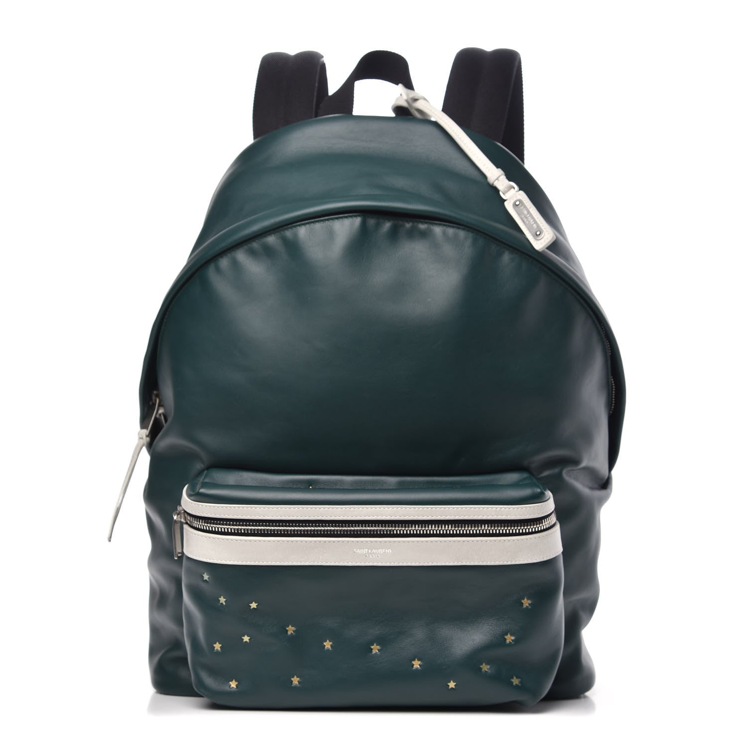Saint Laurent Calfskin City Backpack Green 1 of 11