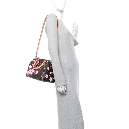 Louis Vuitton LV X TM Monogram Cherry Blossom Speedy Bandouliere 25 Sakura Brown 2 of 9