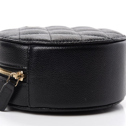 Chanel Caviar Quilted Round Clutch With Chain Black 6 of 12