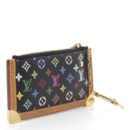 Louis Vuitton Monogram Multicolor Key Pouch Black 2 of 5