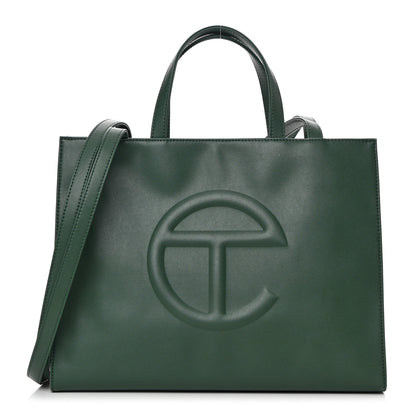 Telfar Vegan Leather Medium Shopping Bag Dark Olive 1 of 10