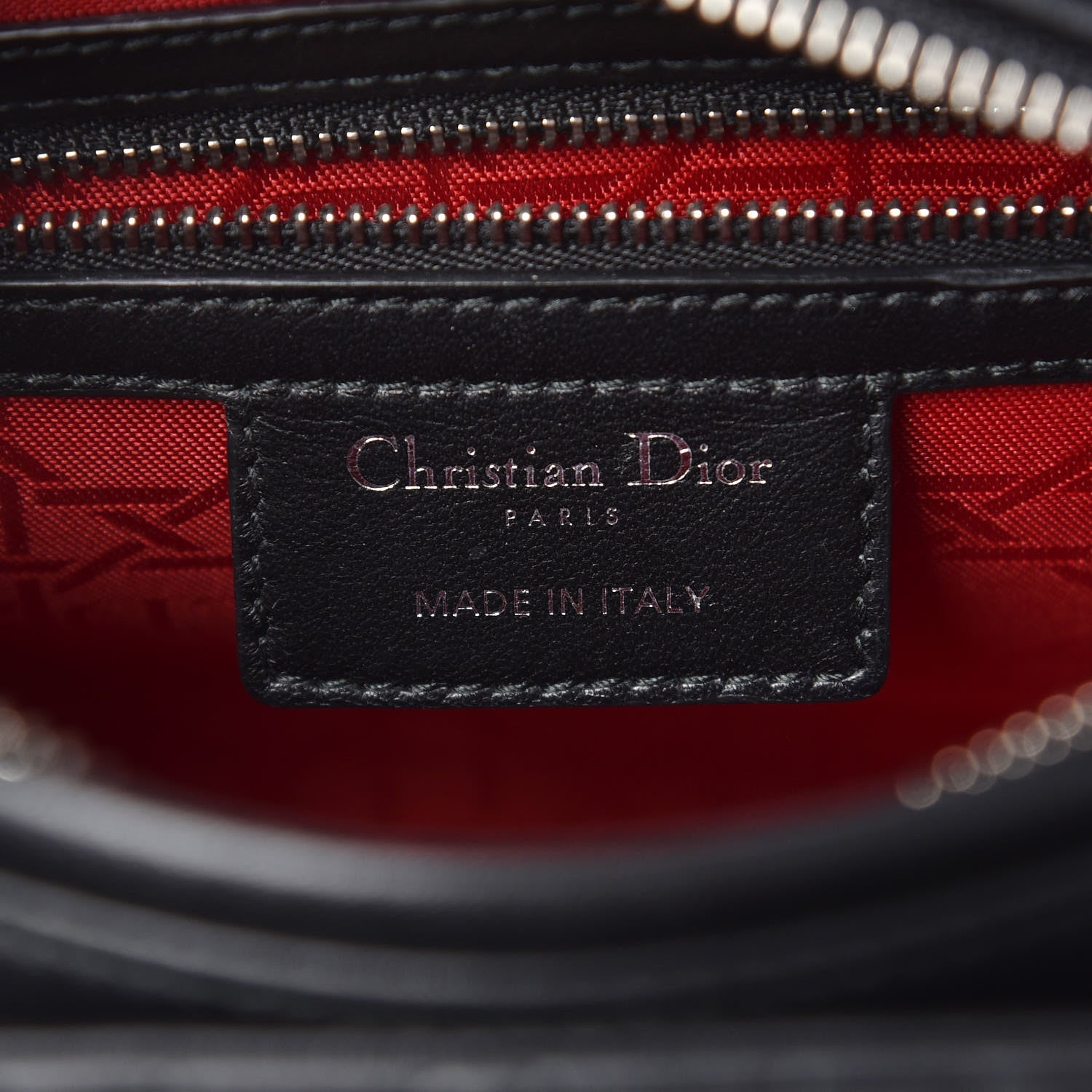 Christian Dior Lambskin Cannage Medium Lady Dior Black 6 of 10