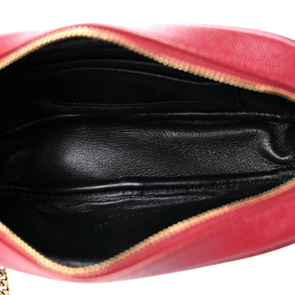 Saint Laurent Grain De Poudre Matelasse Monogram Mini Lou Camera Bag Opyum Red 5 of 11