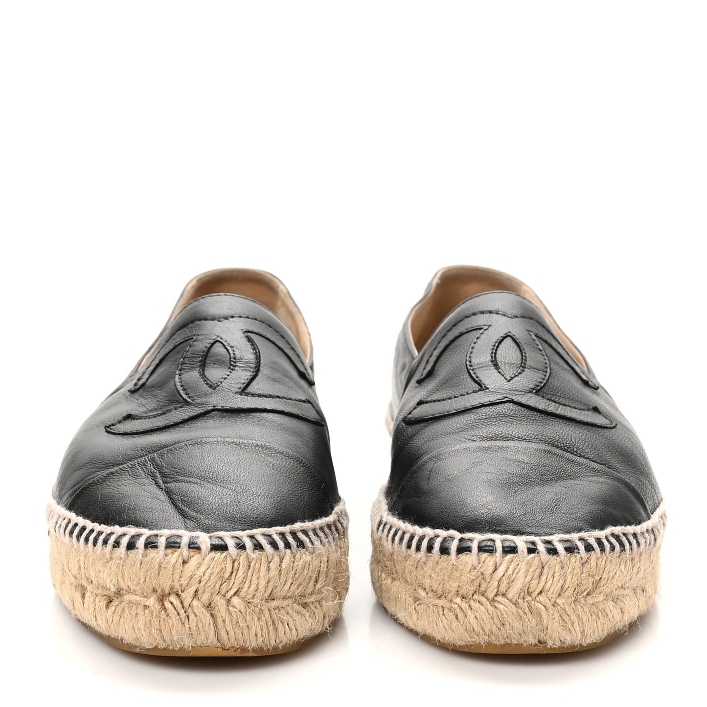 Lambskin CC Espadrilles 40 Black