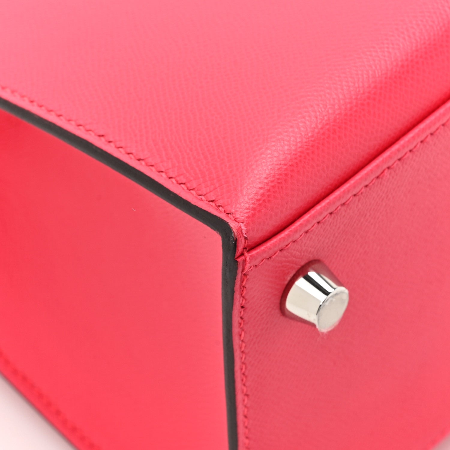 Hermes Madame Calfskin Kelly Sellier 25 Rose Extreme Rouge Piment 13 of 15