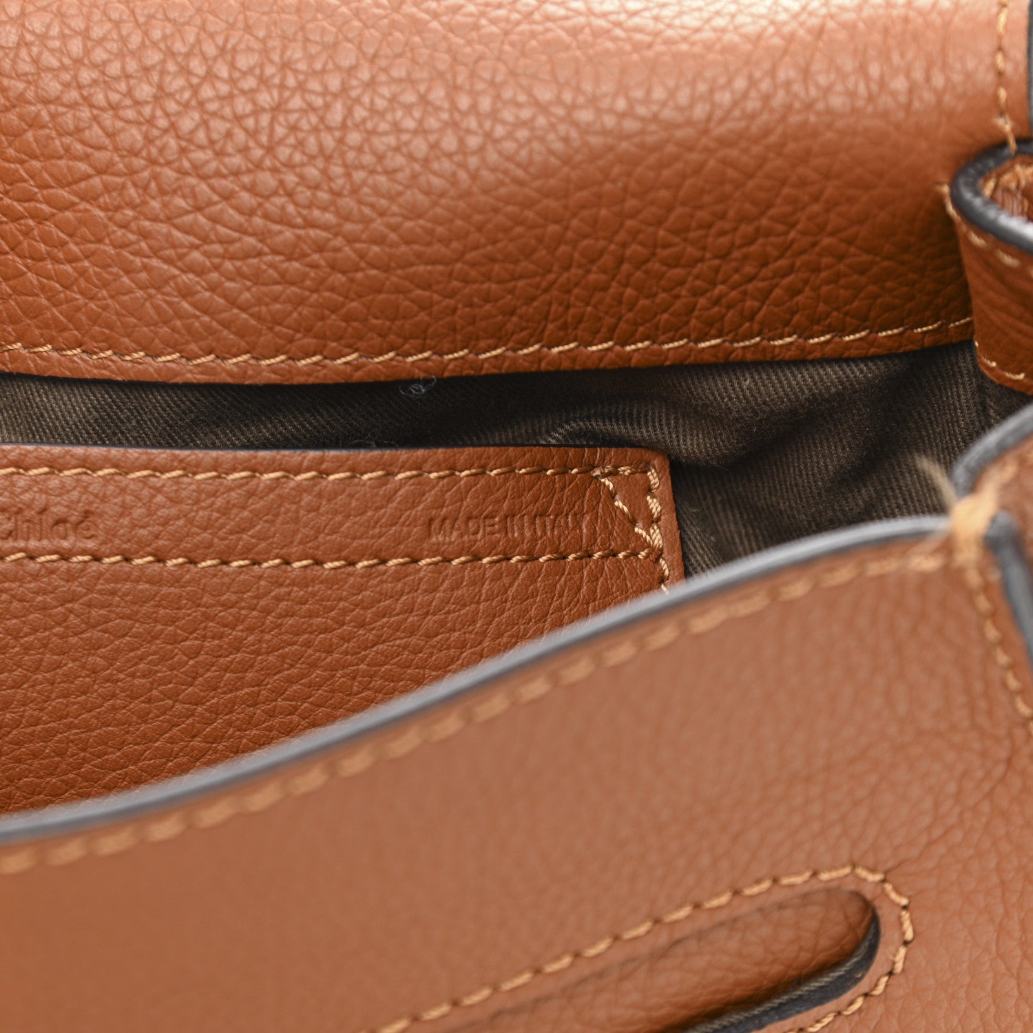 Chloe Calfskin Medium Marcie Round Crossbody Bag Tan 7 of 14
