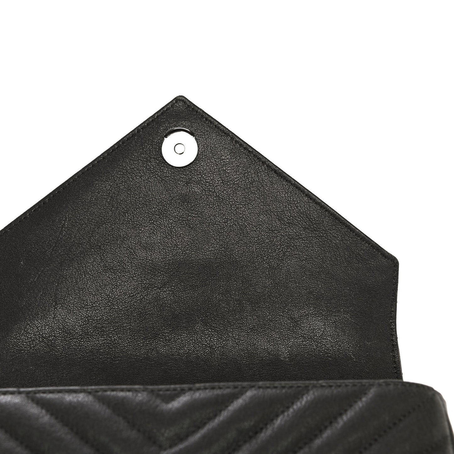 Sheepskin Matelasse Chevron Monogram Medium College Bag Asphalt