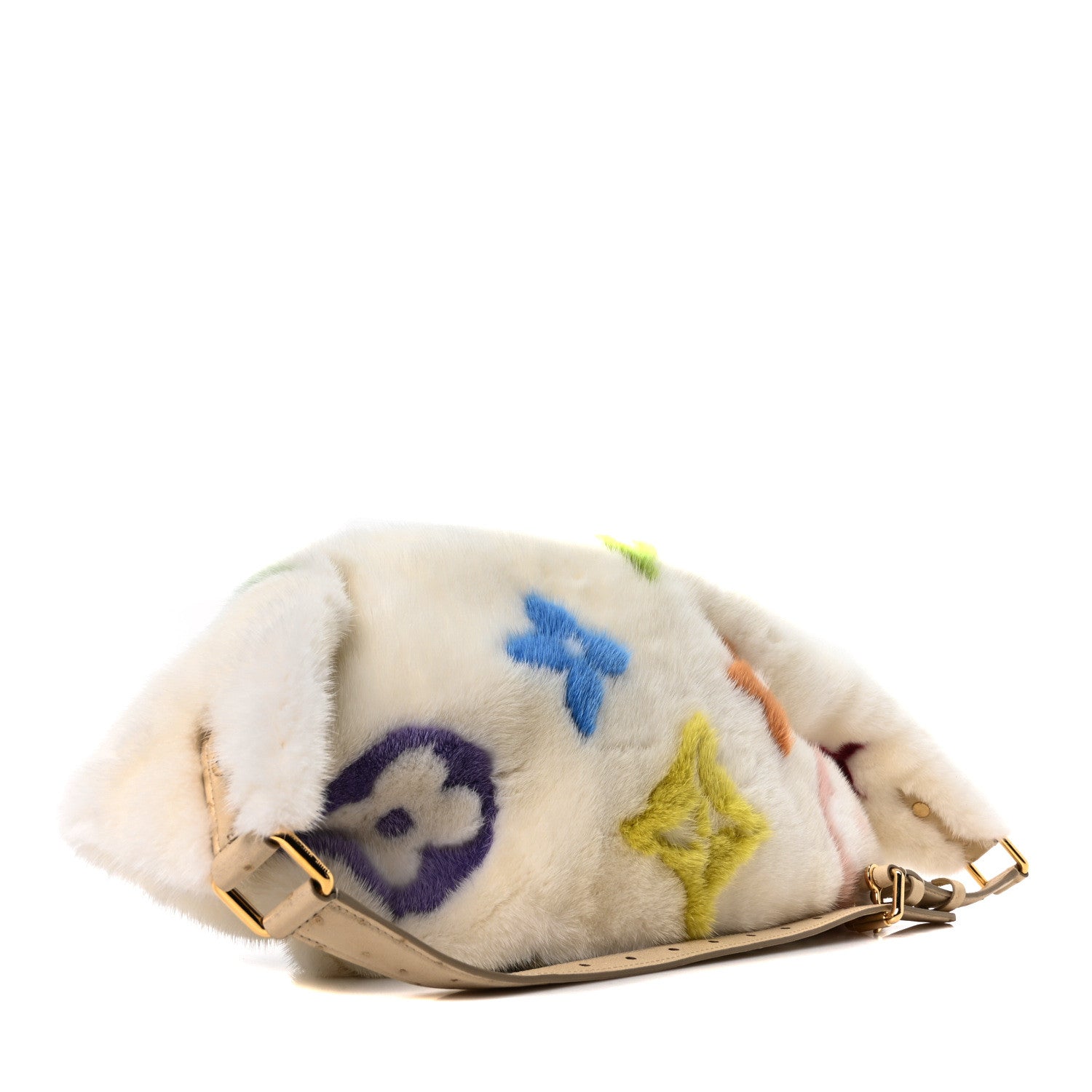 Louis Vuitton LV X TM Mink Ostrich Monogram Bum Bag White Multicolor 3 of 9