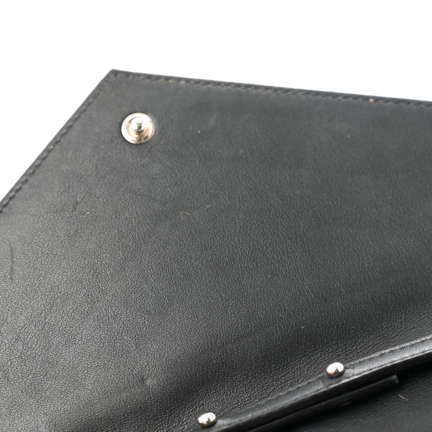 Patent Grain De Poudre Matelasse Chevron Monogram Chain Wallet Blue Majorelle