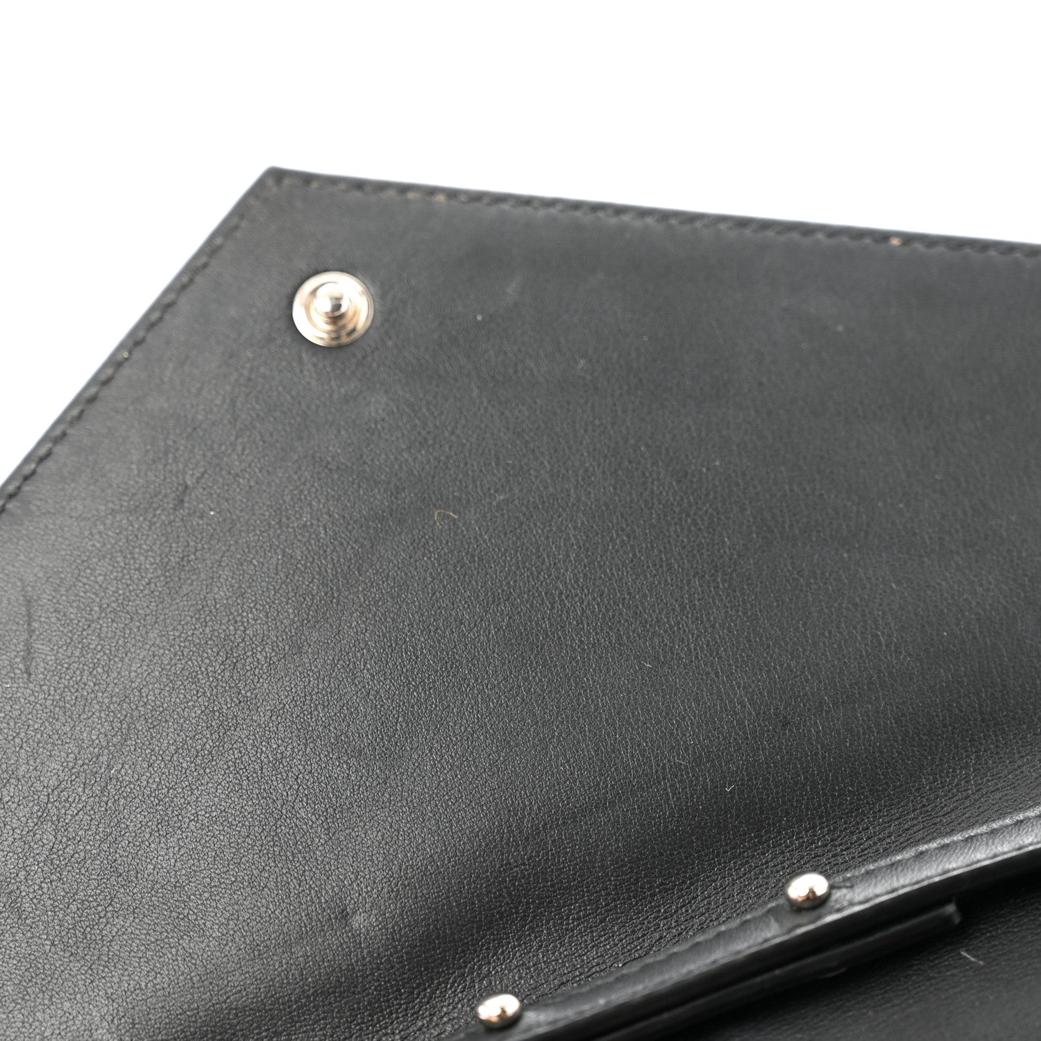 Saint Laurent Patent Grain De Poudre Matelasse Chevron Monogram Chain Wallet Blue Majorelle 15 of 16