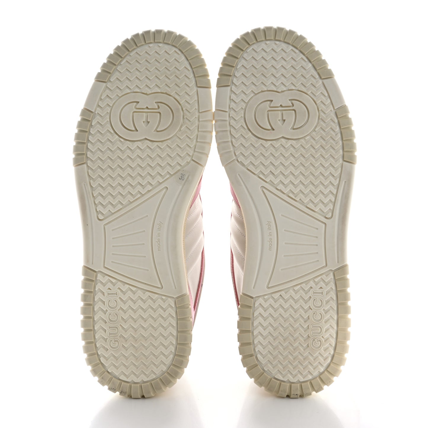 Calfskin Womens Re-Web Sneakers 39 White Pink