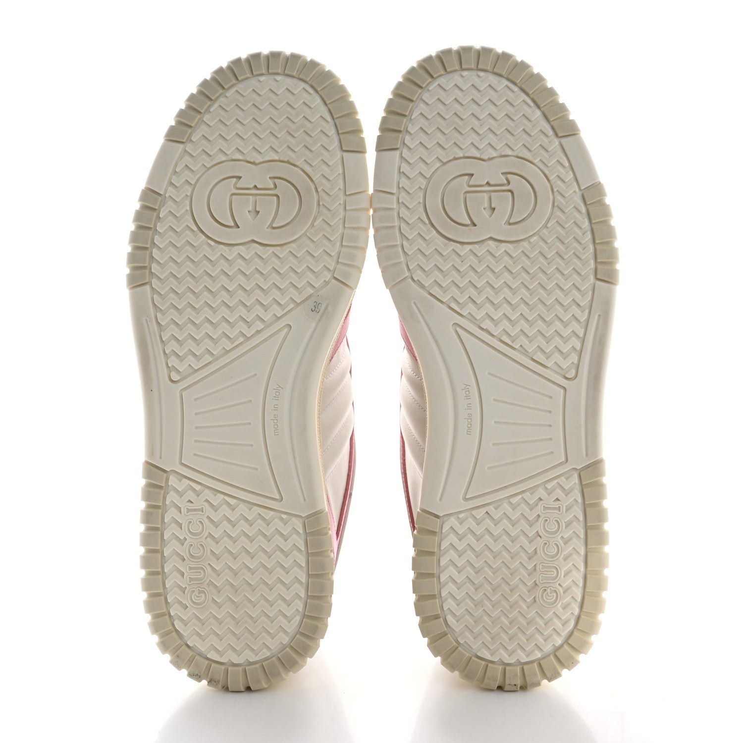 Gucci Calfskin Womens Re-Web Sneakers 39 White Pink 6 of 9