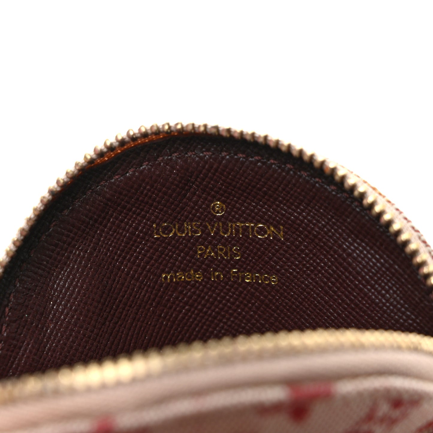 Mini Monogram Round Coin Purse Cherry