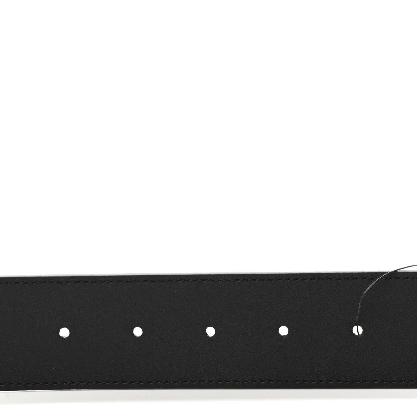 GG Supreme Monogram Selleria Calfskin Interlocking G 40mm Belt 80 32 Black Grey