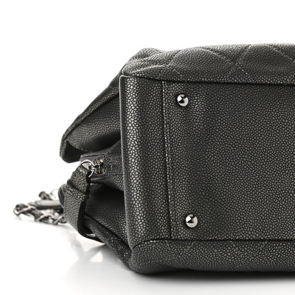 Chanel Caviar Quilted Timeless CC Shopping Tote Dark Grey 12 of 13