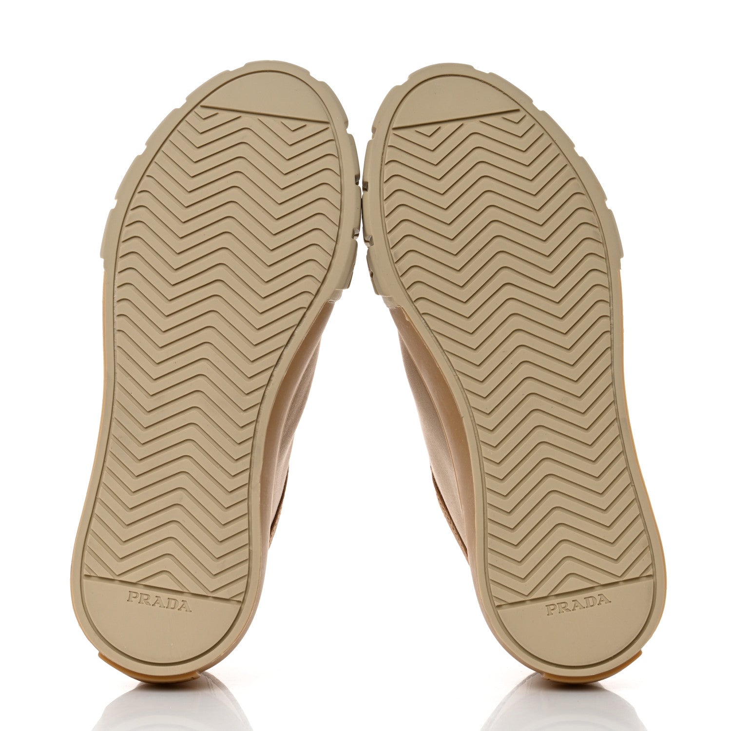 Prada Gabardine Triangle Logo Bi-Color Wheel 35mm Sneakers 37 Corda Kaki 5 of 9