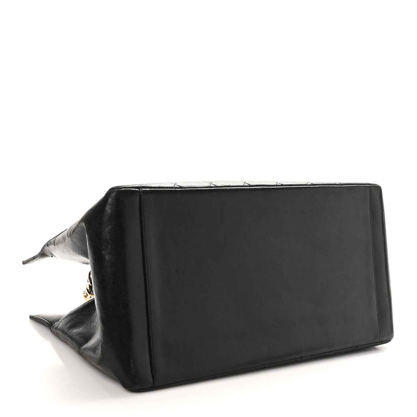 Lambskin Quilted Grand Shopping Tote GST Black