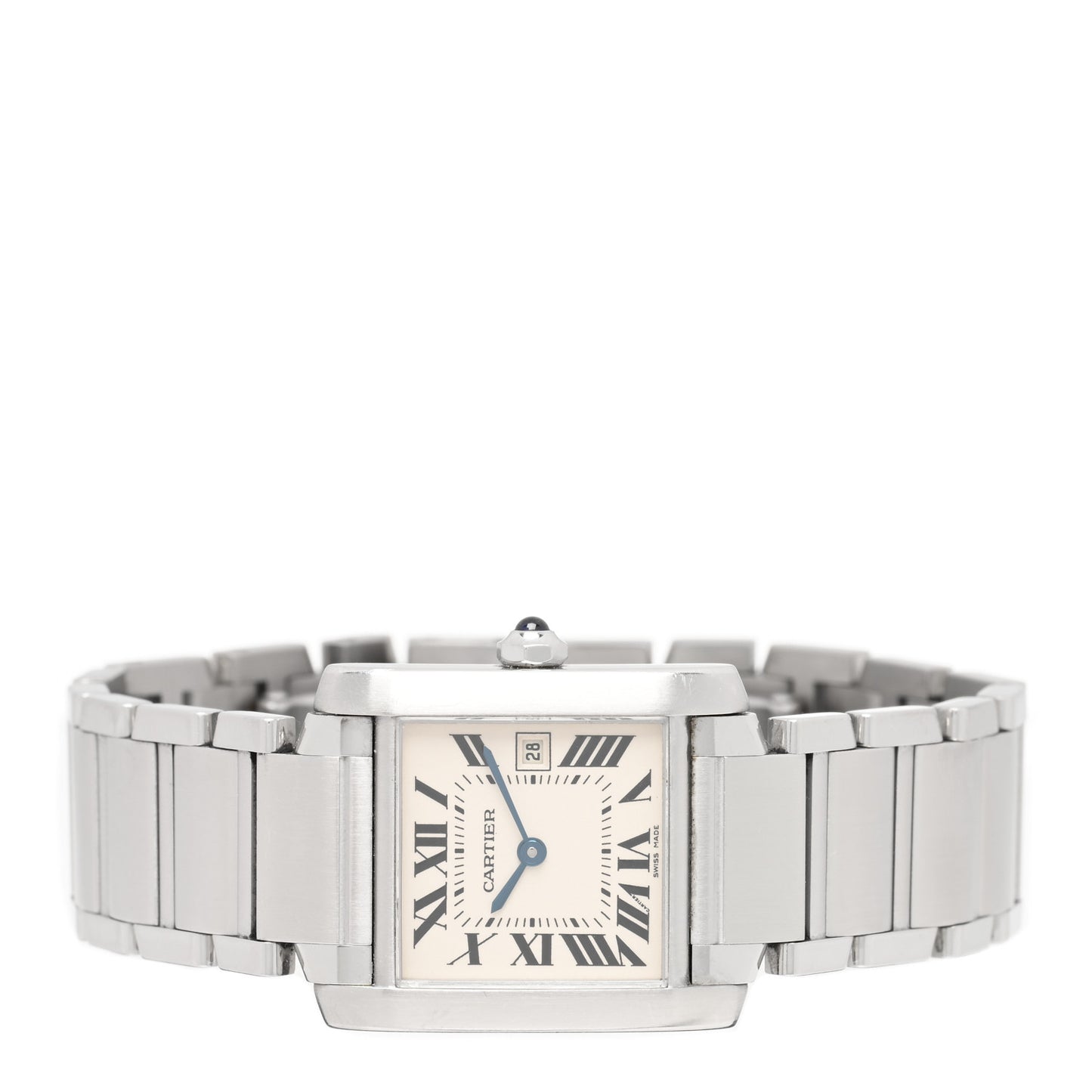 Stainless Steel 25mm Tank Francaise Quartz Watch