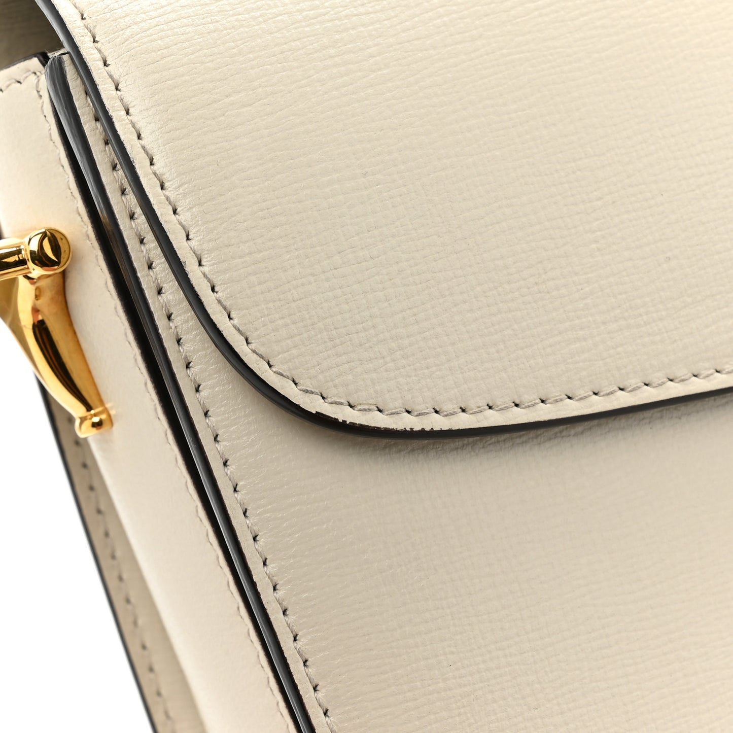 Azalea Calfskin Horsebit 1955 Shoulder Bag Mystic White