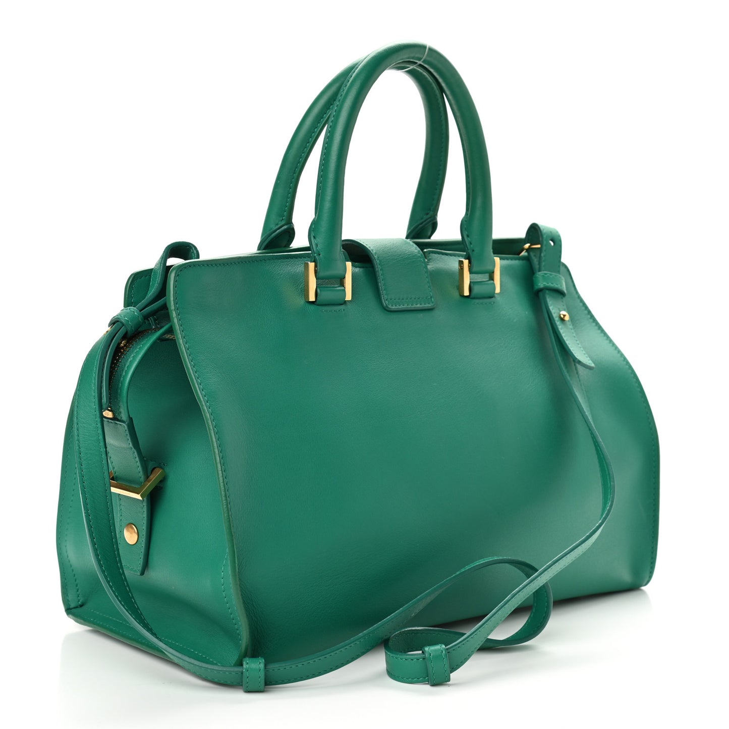 Calfskin Small Classic Y Cabas Green