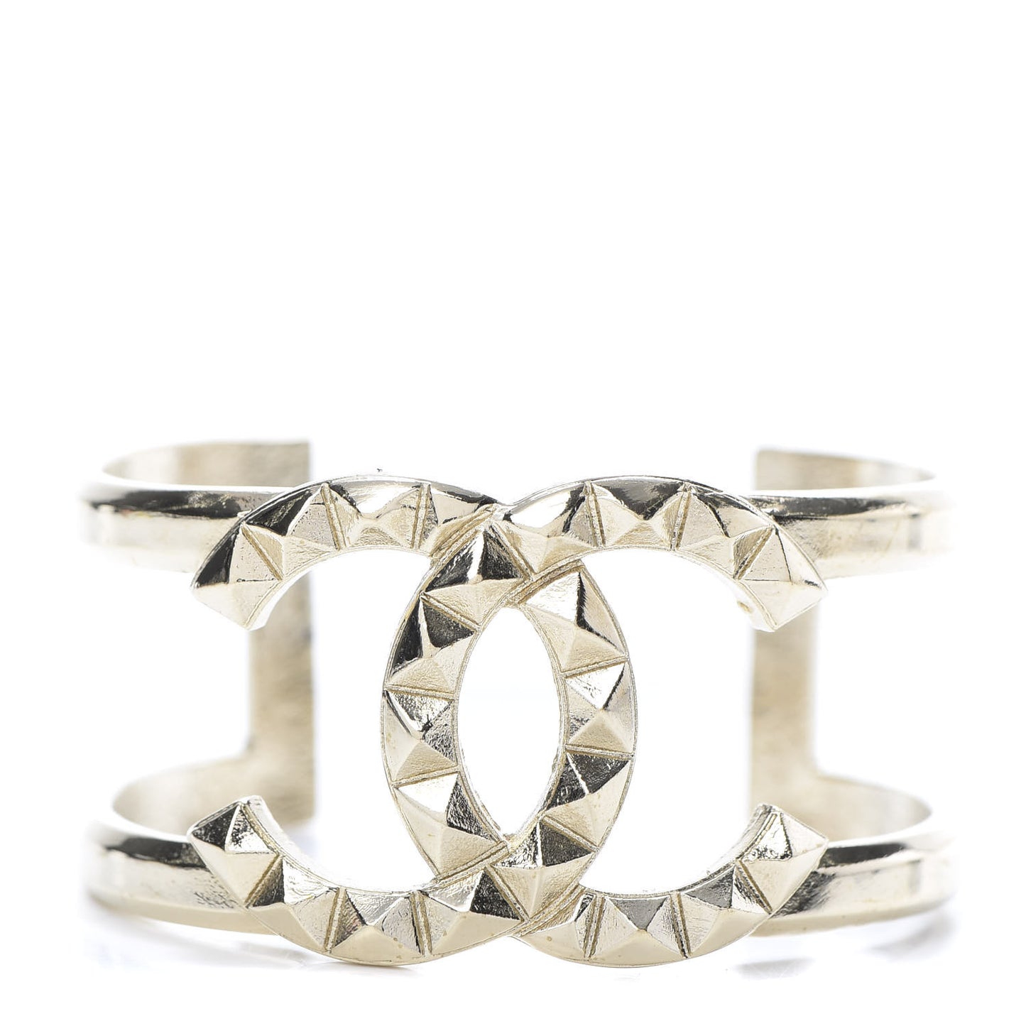 Metal Studded CC Cuff Gold