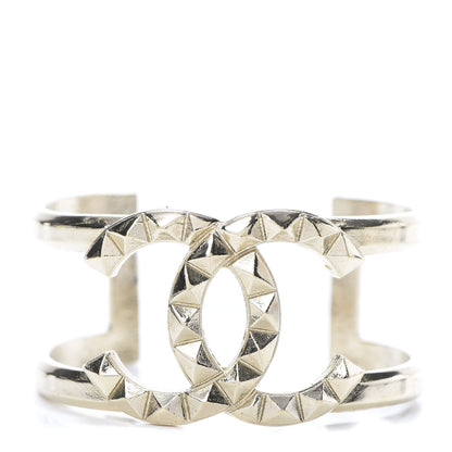 Chanel Metal Studded CC Cuff Gold 1 of 7