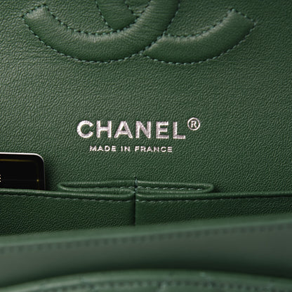 Chanel Lambskin Quilted Medium Double Flap Green 6 of 11