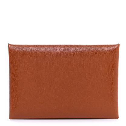Hermes Chevre Mysore Calvi Card Case Cuivre 1 of 8