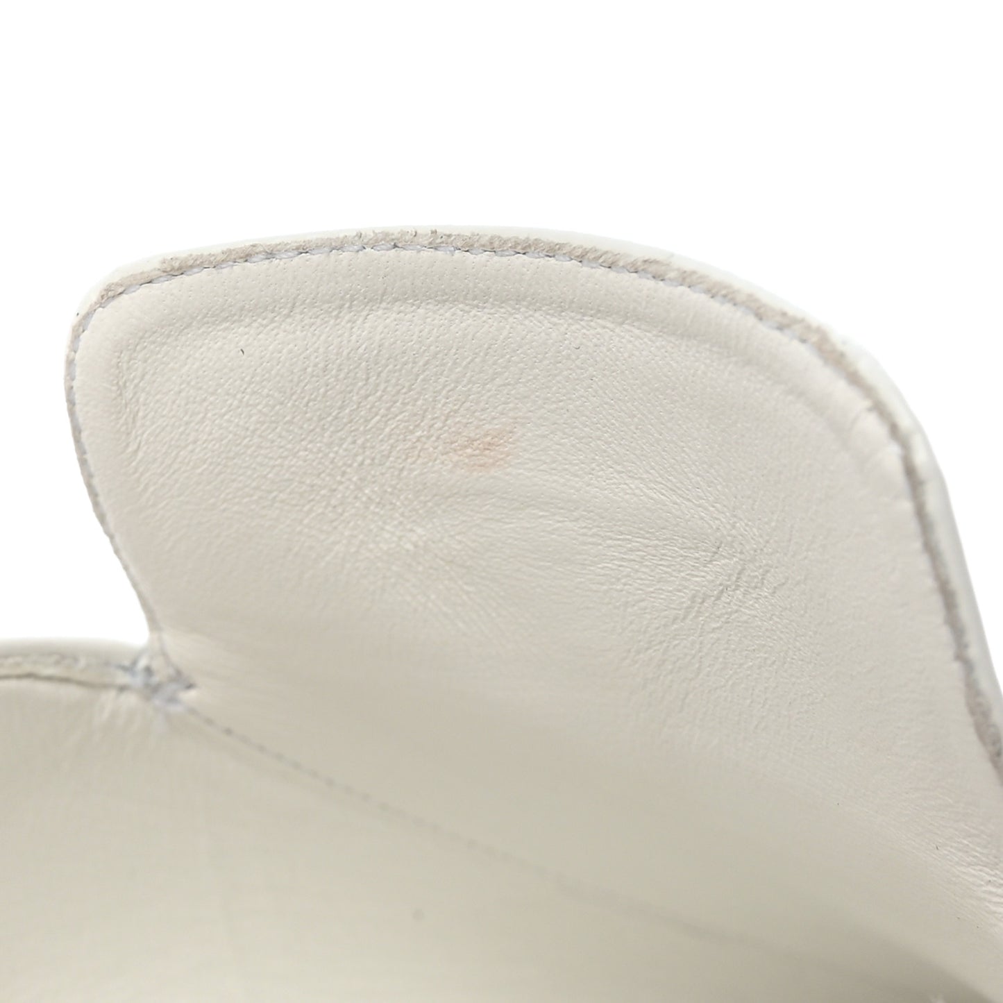Spazzolato Triangle Logo Pointed Toe 55mm Mules 38.5 White