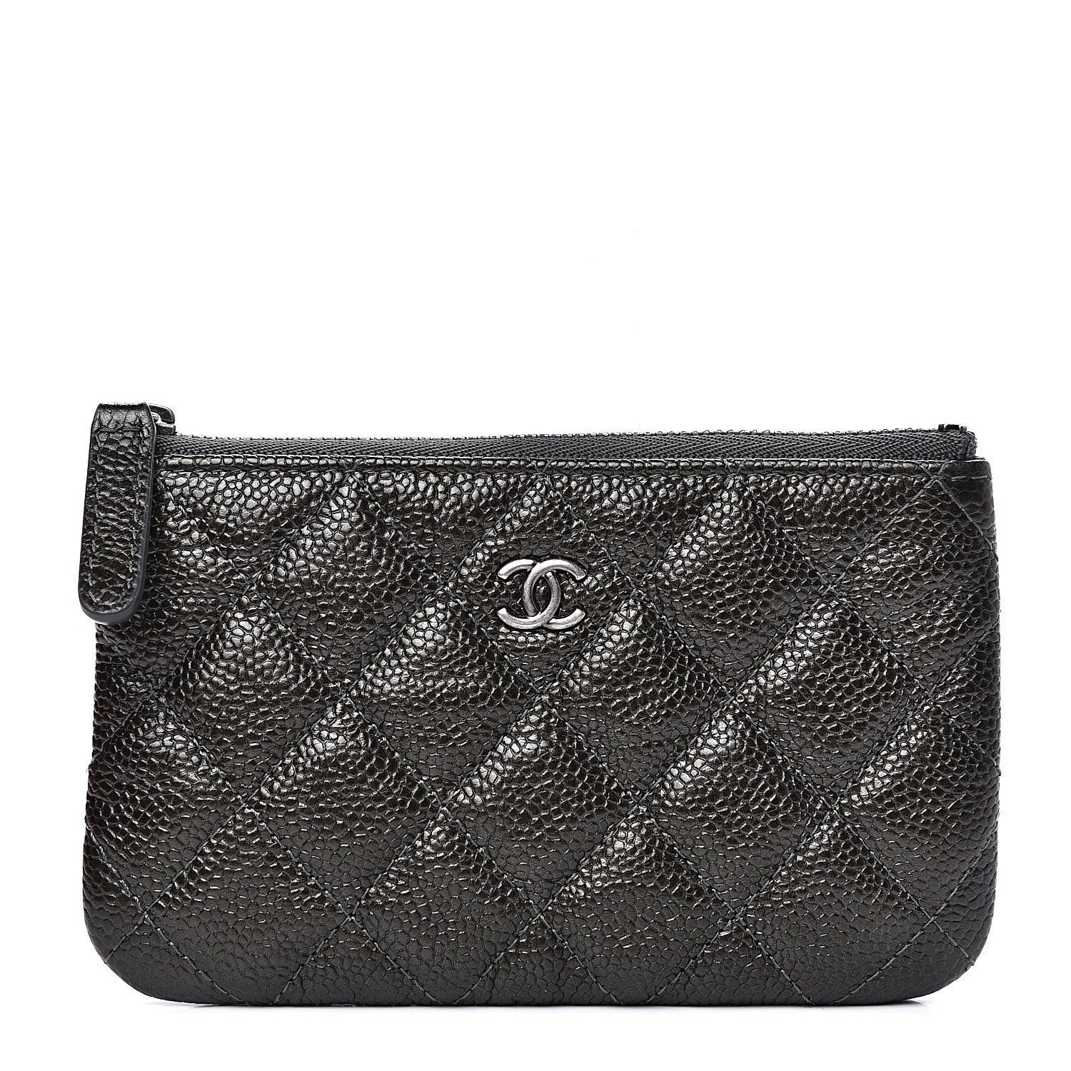 Chanel Caviar Quilted Small Cosmetic Case Dark Charcoal 1 of 7