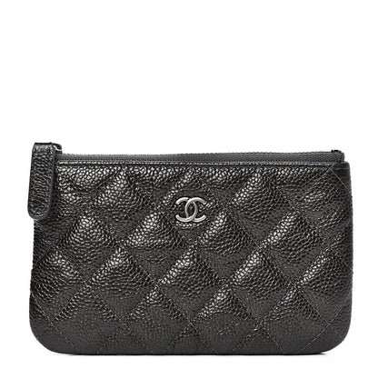 Chanel Caviar Quilted Small Cosmetic Case Dark Charcoal 1 of 7