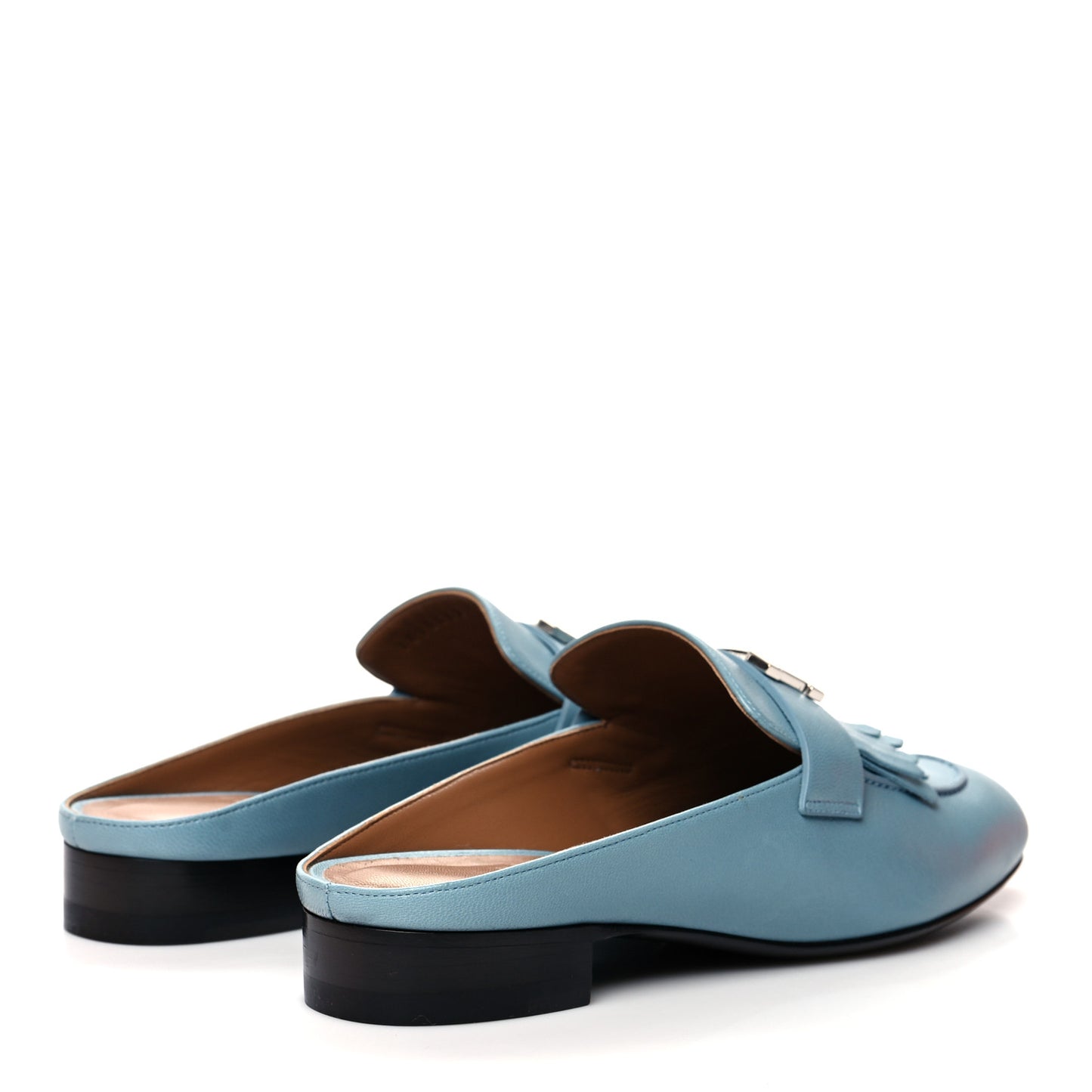 Goatskin Rivoli Mules 37.5 Bleu Dorset