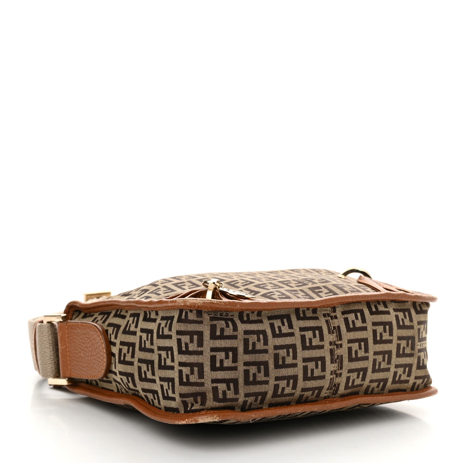 Fendi Zucchino Crossbody Messenger Panna Cuoio 4 of 16