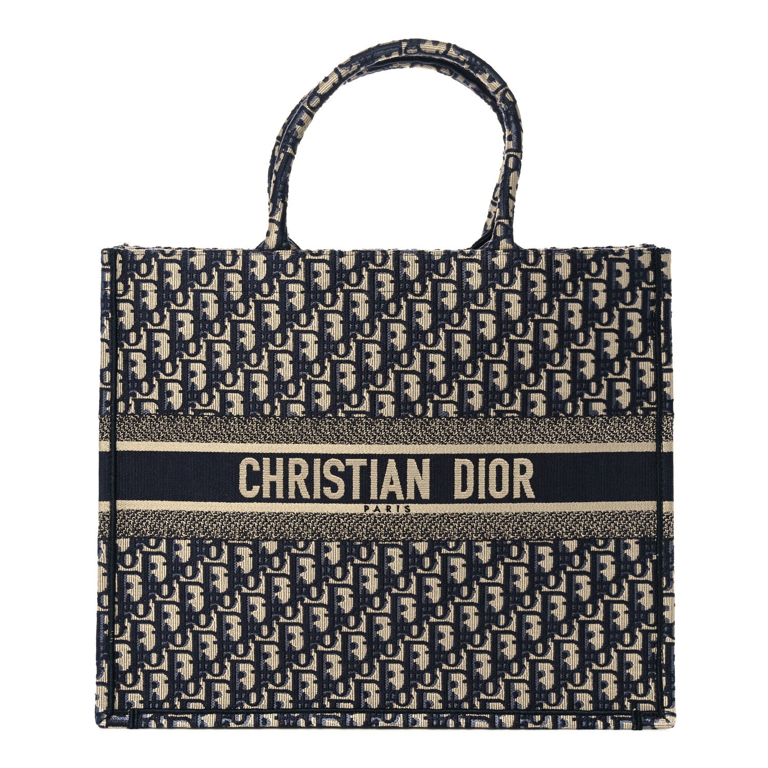 Christian Dior Oblique Large Book Tote Blue Multicolor 1 of 10