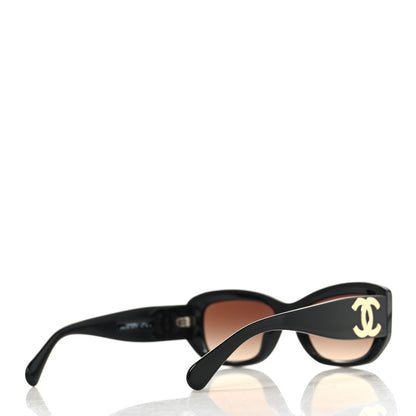Chanel Acetate Rectangle Sunglasses 5493 Black 4 of 7