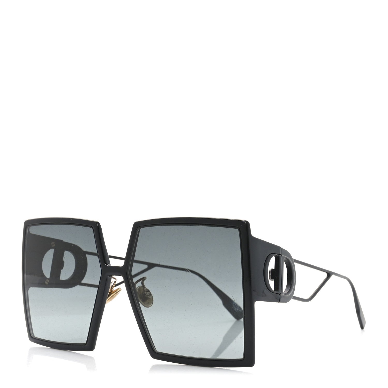 Christian Dior Acetate Square 30 Montaigne Sunglasses Black 1 of 7
