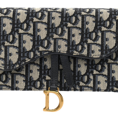 Christian Dior Oblique Saddle Belt Bag Blue 6 of 9