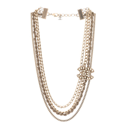 Chanel Pearl CC Multi Strand Necklace Gold 3 of 5
