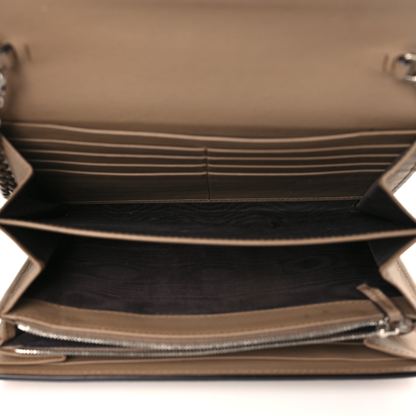 GG Supreme Monogram Mini Dionysus Chain Wallet Beige Taupe