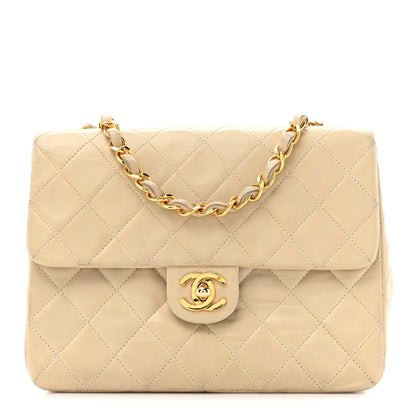 Chanel Lambskin Quilted Small Single Flap Beige 1 of 17