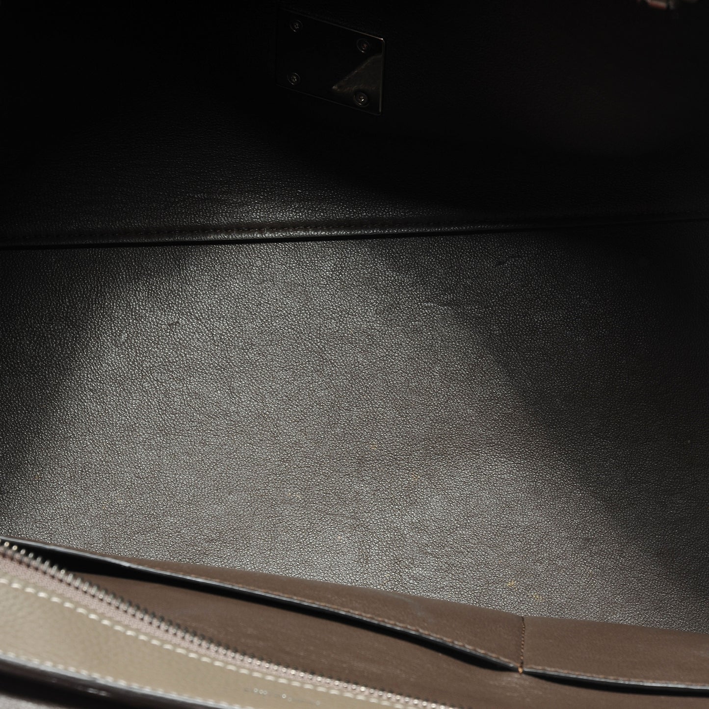 Calfskin Suede Small Trapeze Souris