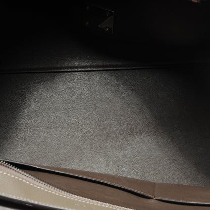 Celine Calfskin Suede Small Trapeze Souris 7 of 8